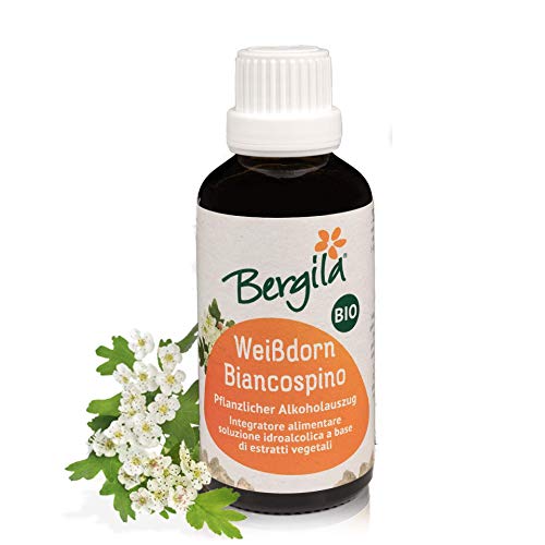 Bergila Estratto idroalcolico di biancospino 50 ml bio - tintura madre - 100% naturale di materia prima biologica - qualità controllata e certificata