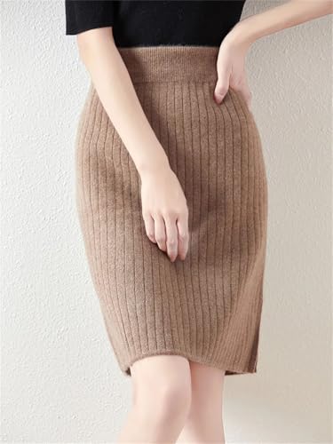 Office Lady Women's Wool Skirts Pleated Skirt Korean Style4