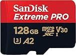 SanDisk 128 Go Extreme PRO microSDXC carte + adaptateur SD + RescuePro Deluxe jusqu'à 200 Mo/s avec des performances applicatives A2 UHS-I Class 10 U3 V30