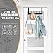 Uross Foldable Over The Door Hooks, Heavy Duty Over Door Hanger, Behind The Door Hook Rack for Hanging Jackets Coats Hoodies Towels Scarfs Clothes Hats Handbags Backpacks -Black