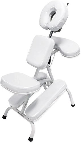 Kit Cadeira Quick Shiatsu Massage Legno Dobrável Shiatsu Bolsa Transporte (Branco Brilhante)