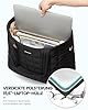 LOVEVOOK Laptoptasche Damen 15,6 Zoll,Laptop Handtasche Arbeitstasche Groß,Puffer Shopper Tasche Schulhandtasche Aktentasche Bürotasche Work Bag Women Schultertasche für Business Uni,Schwarz #4
