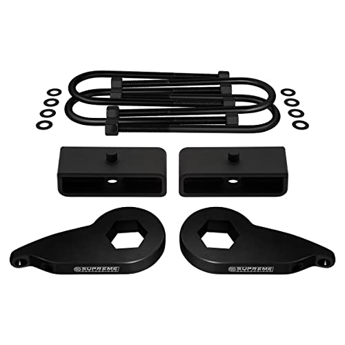 Supreme Suspensions - Full Lift Kit for 1997-2004 Ford F-150 Adjustable 1" to 3" Front Lift MAX-Torsion Keys + 1.5" Rear Lift Blocks + Round Bend U-Bolts 4WD - Can Cooler Included with Purchase
