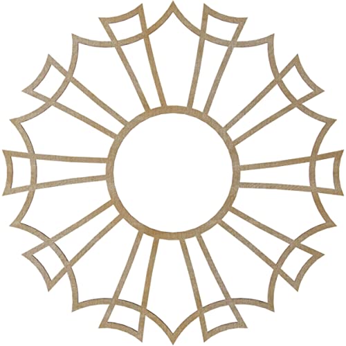 Image of Ekena Millwork 22 inchOD x 7 3 /4 inchID x 1 /4 inchT Augustus Wood Fretwork Pierced Ceiling Medallion, Birch