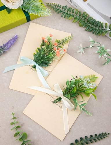 Guirnaldas de flores artificiales con hojas verdes para decorar bodas y ramos de bebé en casa 4