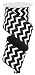 Chevron Wired Edge Ribbon (2.5", Black White) - 10 Yards : RG101902
