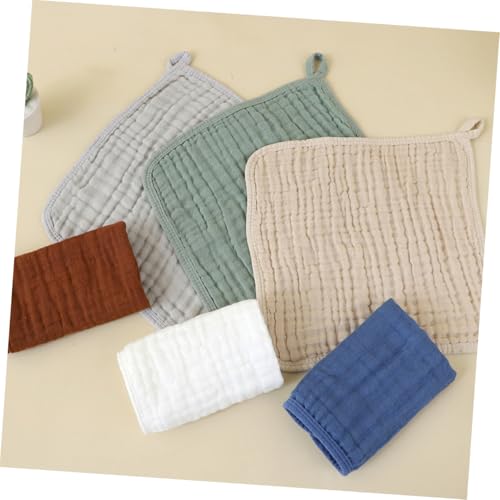 6Pcs Soft Burp Cloths Absorbent Cotton Towels for Newborns Versatile Spit Up Rags Sweat Wipes Safe for Sensitive Skin Durable Gauze Construction 6