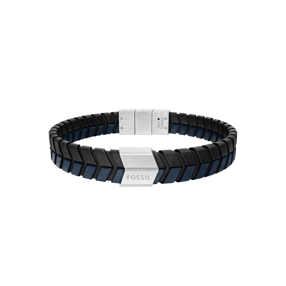 Fossil Men's Multicolor Leather Bracelet, JF04985040
