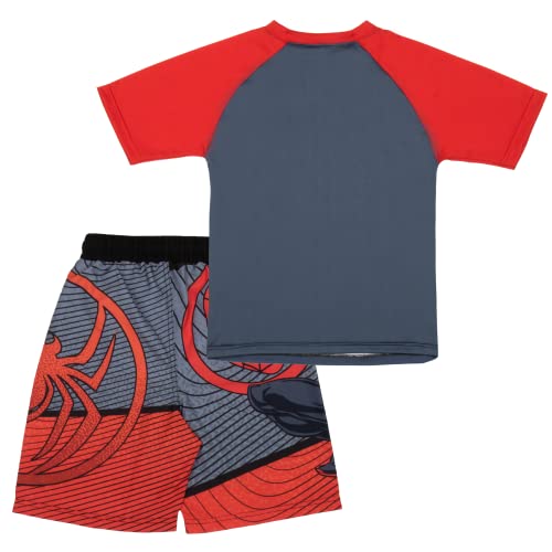 Marvel Boys Avengers 2-Piece Swimsuit Set, Rash Guard & Swim Trunks 2-Pack Bundle Set For Boys (Spider-Man, Size 7) #TOP1
