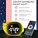 App-Controlled Kids Sleep Trainer - Color-Changing Night Light Alarm Clock with Sounds, OK-to-Wake Toddler Clock, USB-C Corded with Backup Battery, Gift for Boys & Girls - Cat Alarm Clock for Kids