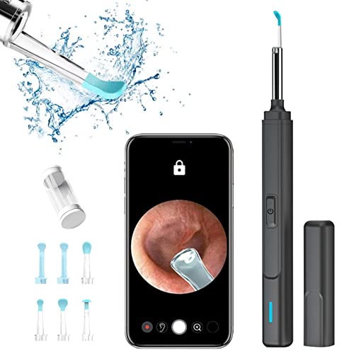 Ear Wax Removal, Ear Camera and Wax Remover 1080P, Ear Wax Removal Tool Camera Wireless, Ear Cleaner with 6 LED Lights, Ear Camera with 6 Ear Pick for iPhone, iPad & Android Phones
