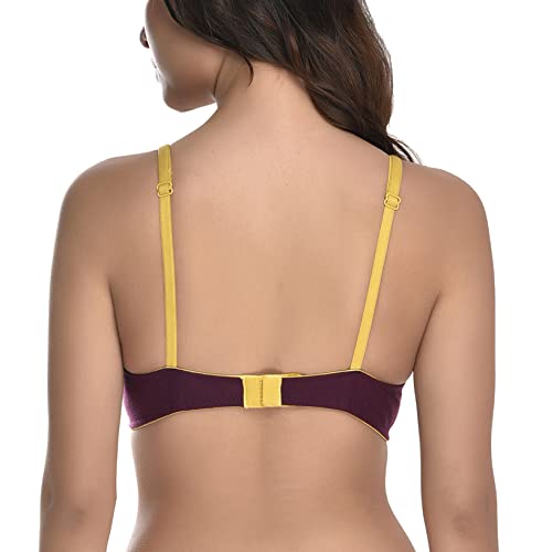 Image of StyFun Women Cotton Non-Padded Non-Wired Seamless Everyday Bra Multicolor Cup- B See Main Image to Check How Many Bras You Will Get