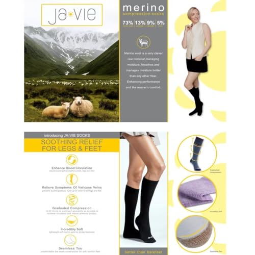 Image of Merino Wool Everyday Compression Socks (15-20mmHg) - Pin Dots - 3 Pack by ja-vie