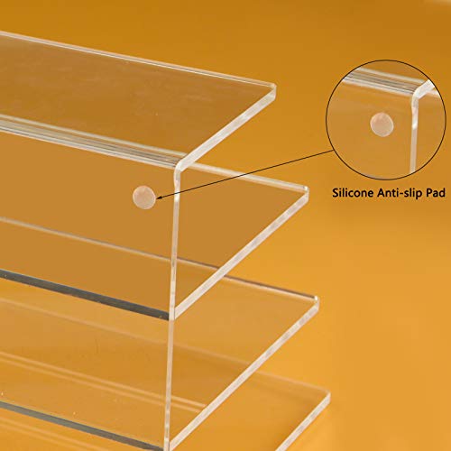 Tasybox Acrylic File Holder, Clear File Sorter Desk File Organizer 3 Sections Office Desktop Rack 9" X 6.5" X 6.5" #TOP3