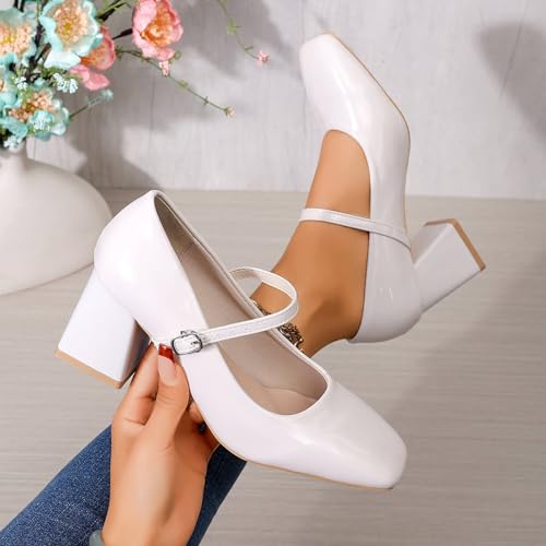 Escarpins en cuir verni de qualité supérieure avec boucle chic