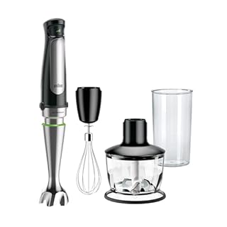Braun MultiQuick 7 3-in-1 Immersion Blender with Food Processor – Powerful Handheld Electric Stick Blender - Emulsifier for Chopping, Beating & Whisking - Ideal for Soup, Puree, Smoothies & More