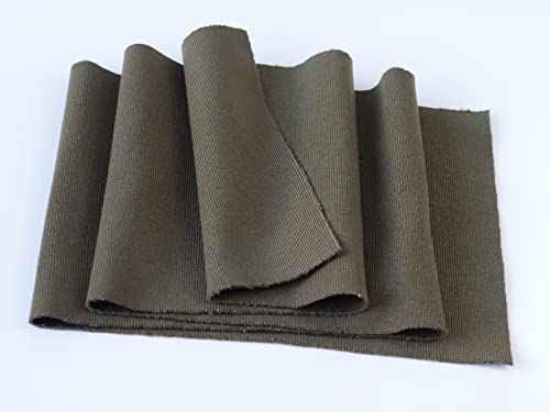 Image of TinaKim Rib Knit Cuffs for Sewing Fabric for Neckline,Waistbands Collar Cuffs Material (Strip of Army Green, 40x8in)
