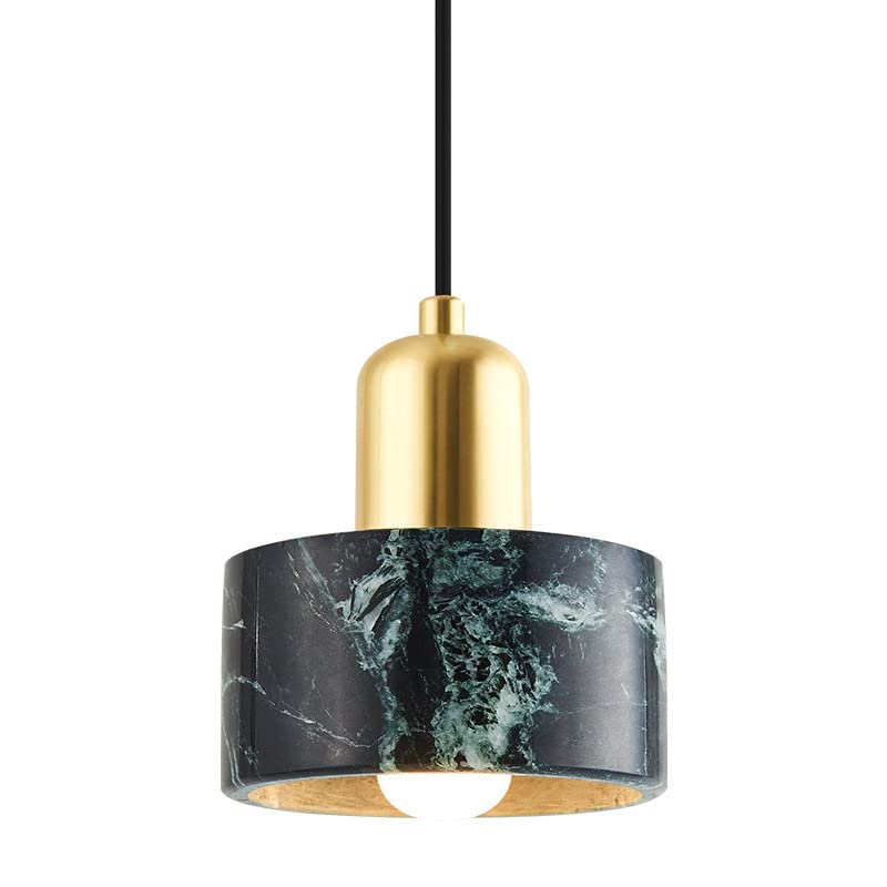 Candelabro colgante de mármol y cobre E27 estilo industrial de 1 luz para techo