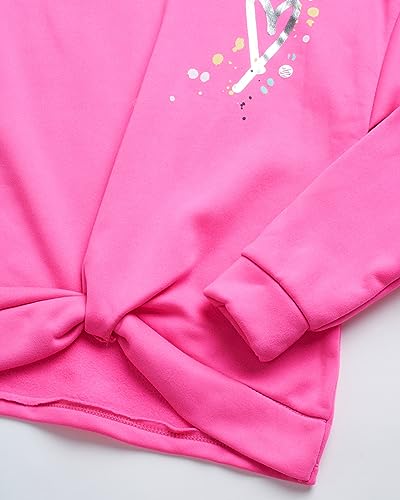 Image of RBX Girls Pants Set - 3 Piece Active Fleece Tank Top Pullover Girls Hoodies and Kids Leggings Athletic Set (7-14)