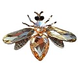 Broschen Typ: Broschen Bienenbrosche Frauen Insekt Brust Pin Farbe Corsage Damen Party Kleid Ornamente-Gold, Gold, Champagner