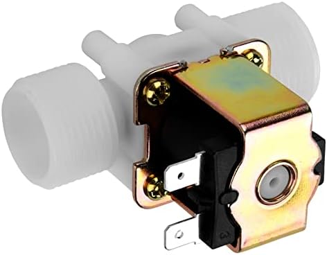 LANTRO JS DC12V G3/4 inch Electric Solenoid Valve, Plastic Electromagnetic Valve Water Air Inlet Switch Normally Closed Water Solenoid Valve