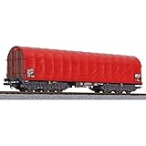 Inhalt: 1 Stück Liliput L235796 H0 Coiltransportwagen der DB AG Mit Schiebeplanenhaube + neuer Betriebsnummer