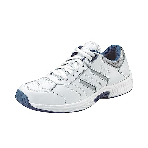 Orthofeet Men's Orthopedic White Leather Pacific Palisades Sneakers, Size 11.5