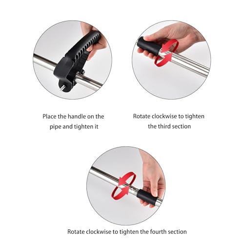 Pala de aves de corral de metal resistente con mango extendido de 30 cm para gallinas 4