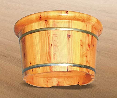 Bañera de Madera para Spa de Pies 26 cm Alto Barril Redondo miniatura 3