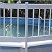 Aqua Select Above Ground Swimming Pool Resin Safety Pool Fence Base | Premium Quality UV Protected Vinyl | Keeps Pool Toys in and Intruders Out | Kit A - 8 Sections | Easy Installation | White