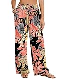 LOMON Palazzo Pants for Women Casual Wide Leg Summer Flowy Pants Beach Vacation Clothes 2026 Boho Travel Lounge Trousers with Pockets