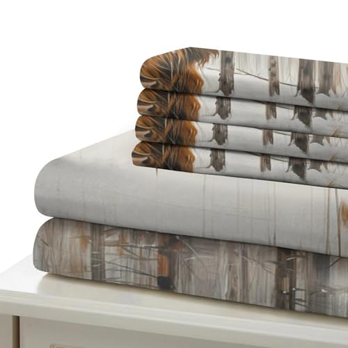 Parure de lit vache des Highlands 220x240 en microfibre douce - 7