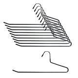 【クローゼットすっきり】 ホーリー スラックスハンガー すべらない 薄型 10本 セット ズボン スカート マフラー スカーフ ハンガー グレー