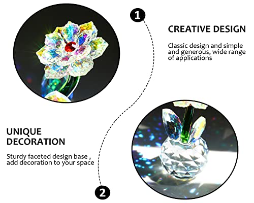 H&D Hyaline & Dora SJTG-SJT-BR#-MULTIPC-130722-B09XKCKBBY Crystal Sunflower Figurine Collectible Glass Flower Ornament Statue For Valentine'S Day Wedding Gifts thumb #3