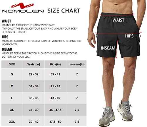 Nomolen Men's Hiking Cargo Shorts Lightweight Quick Dry Athletic Shorts With Multi Pocket For Workout Golf Camping Casual #TOP5