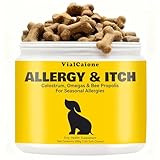 Allergy & Itch for Dogs | Daily Support for Itchy Skin, Immune Health & Seasonal Allergies from Colostrum, Bee Propolis + Probiotics | 150 Soft Chews