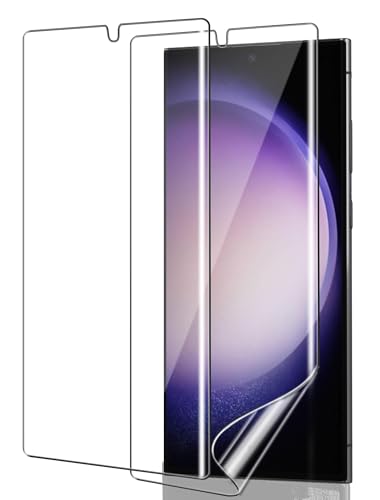 ICESPRING für Panzerglas für Samsung Galaxy S23 Ultra 5G Schutzfolie, 2 Stück Weich TPU Kratzfest Panzerfolie für Samsun...