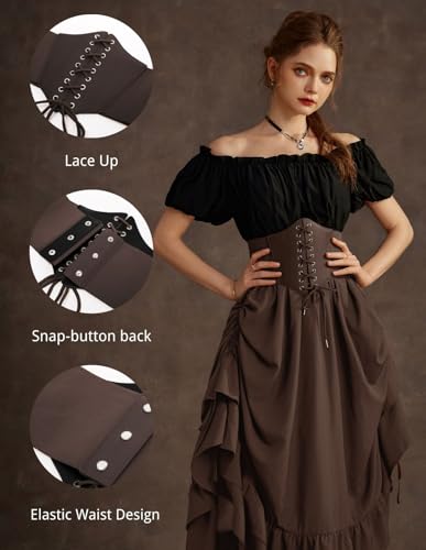 Scarlet Darkness Women Wide Belt Elastic Waist Belt Corset Belts for Dress2