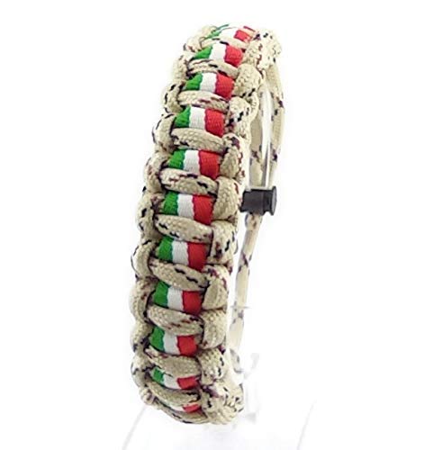BraccialI regolabile ITALIA di paracord 550, DESERT CAMO