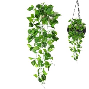 Artificial Plants Indoor – 3.6ft Faux Greenery, Decorative Wall Vine, Portable Wedding and Home Decor | Indoor Outdoor Faux Hanging Plants for Room Offices House Event Display