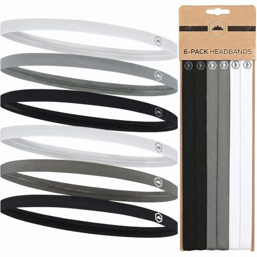 Image of Thin Elastic Sports Headbands - Workout, Running, Soccer for Women & Men