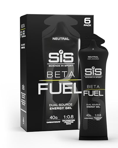 Science in Sport Beta Fuel Neutral | Dual Source Unflavoured Running Gels | 40g Carbs per 60ml Serving | Energy Gels for Endurance, Running and Cycling (6 Pack)