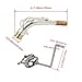 Yibuy Alto Saxophone Bend Brass Neck Tube Replacement & Sax Clamp on Holder