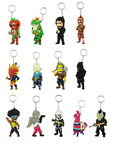 Double Sided 3D PVC Keychain 3.75 Inches x 13 Key Chains (Group Pack)