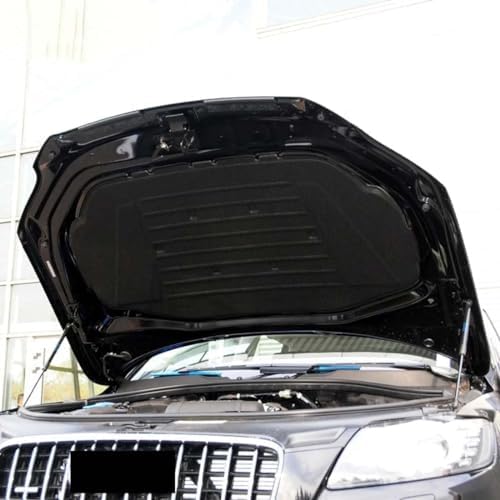 YUEGOO Cuscinetto Isolamento Acustico Termico del Cofano Motore Auto per Audi Q7 4L 2005-2015, Tappetino Insonorizzato in Cotone del Vano Motore Anteriore Auto Accessori