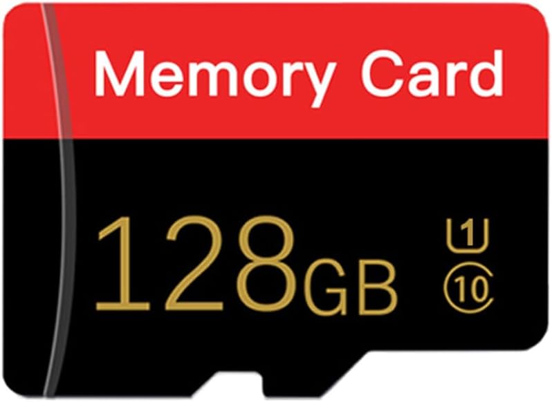 Micro Memory Card 128GB with Adapter, C10/U1/UHS-I/A1 TransFlash Card, TF Card for Camera, Smartphone, Tablet, Drone (Red 128GB)