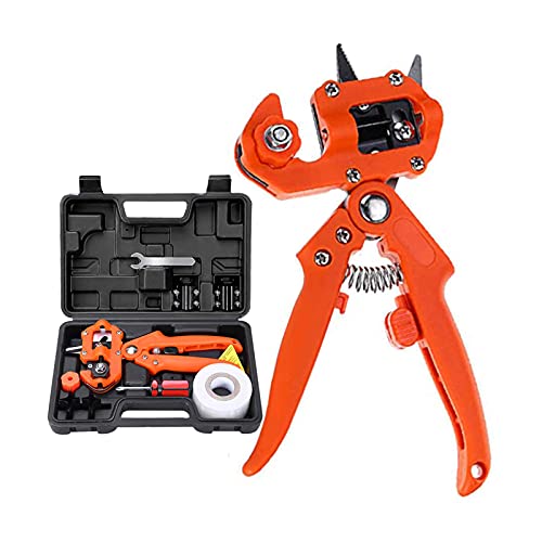 Koncy Pfropfen Werkzeug Kit, Pfropfschere Garten Ratschenschere Set Professional Pfropfschere Veredelungsschere Garten Grafting Tool für Blumen Obstbäume Zweige Cover