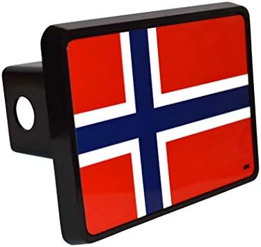 Rogue River Tactical Flag Trailer Hitch Cover Plug Gift Idea Norwegian image 5
