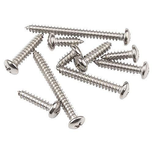 DAZISEN Vis Spax Inox Vis Ronde Collet Carre,M1X3/4/5/6Mm,Can Be Used In Outdoor And Humid Places,100Pcs*(M1*3Mm) Cover