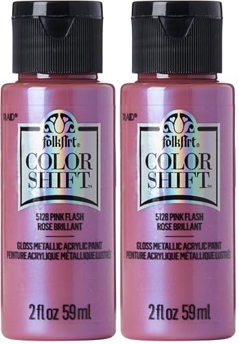Image of FolkArt Color Shift Acrylic Paint in Assorted Colors (2 ounce), Pink Flash (Pack of 2)